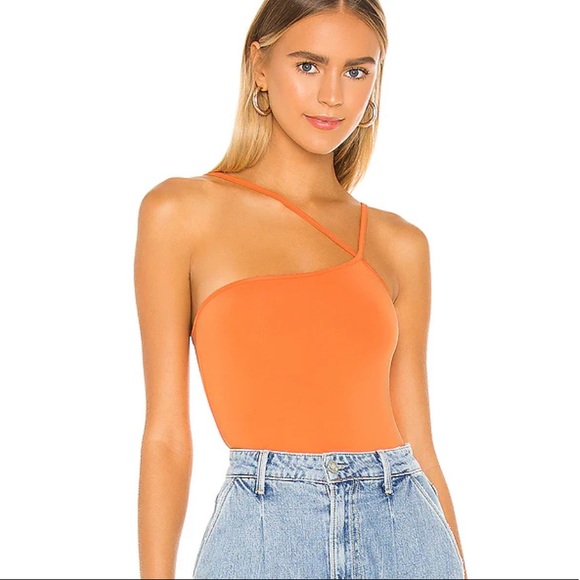 superdown Tops - ❗️last call Superdown Taryn Asymmetric Bodysuit in Orange
